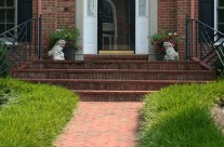 Brick front walkway